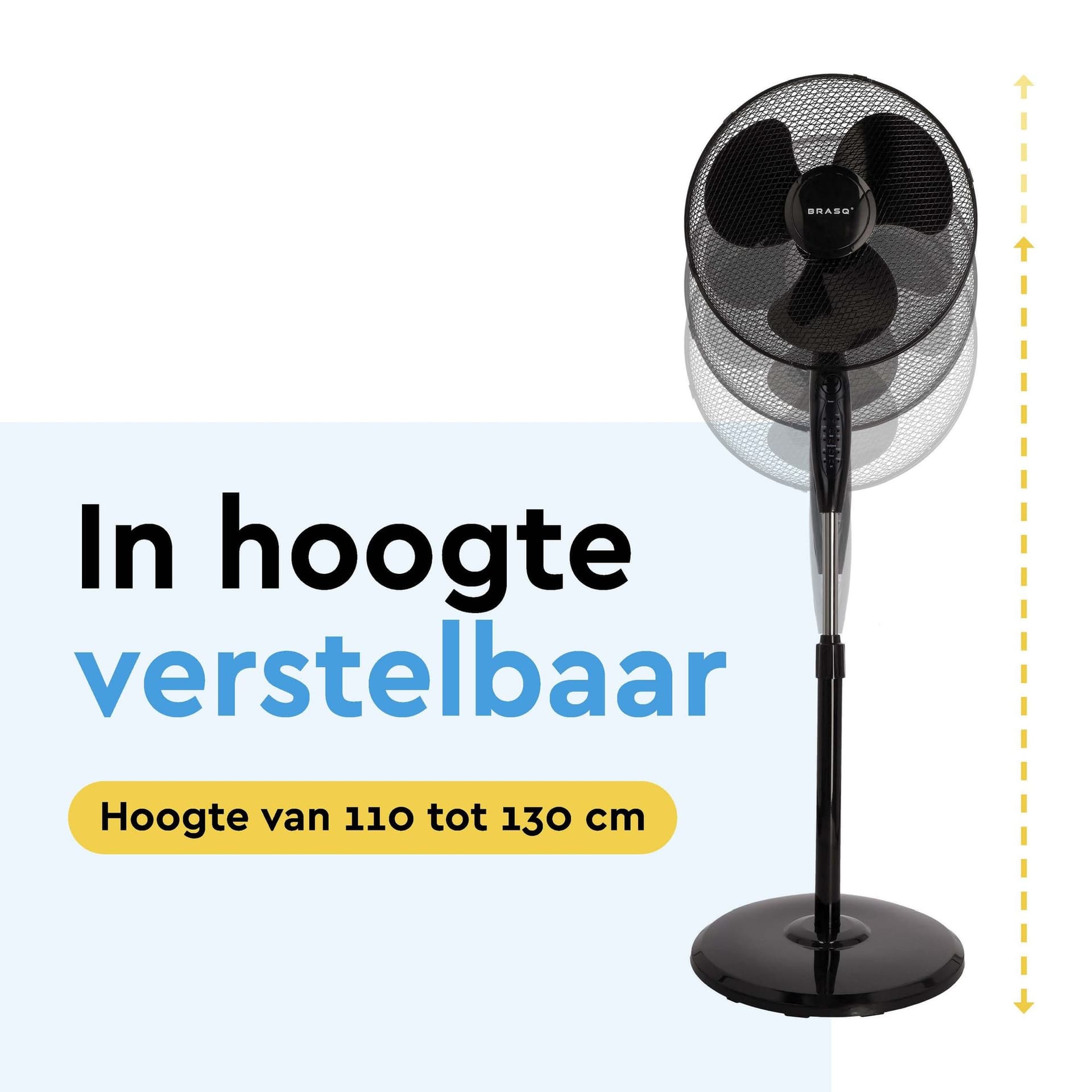 Statiefventilator BRASQ met remote 40cm zwart 8