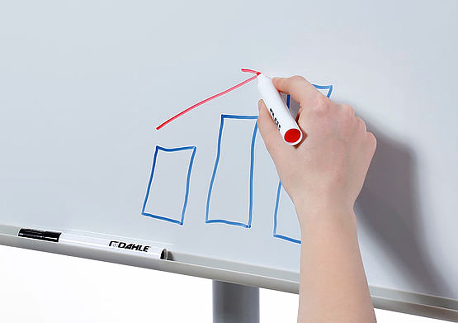 Flipover Dahle Team mobiel magnetisch gelakt staal met verstelbare arm 2