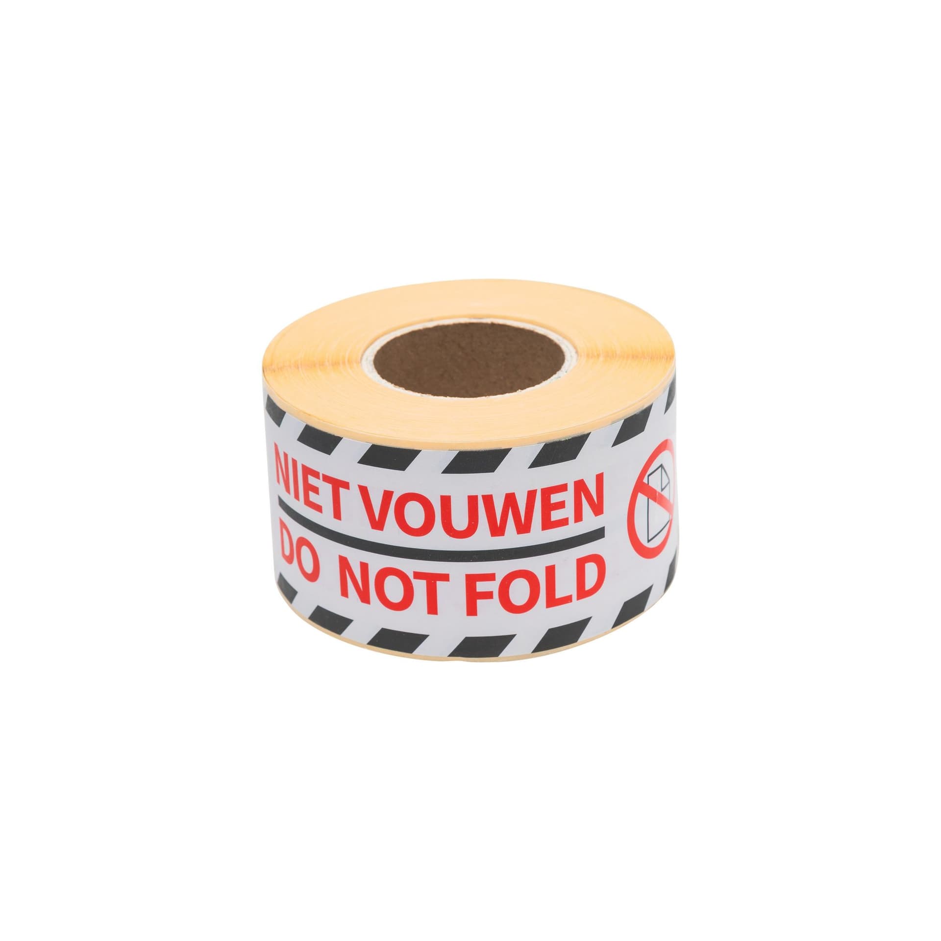Waarschuwingsetiket Rillprint 46x125mm do not fold wit 250 stuks