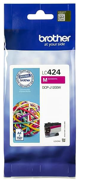 Inktcartridge Brother LC-424M rood