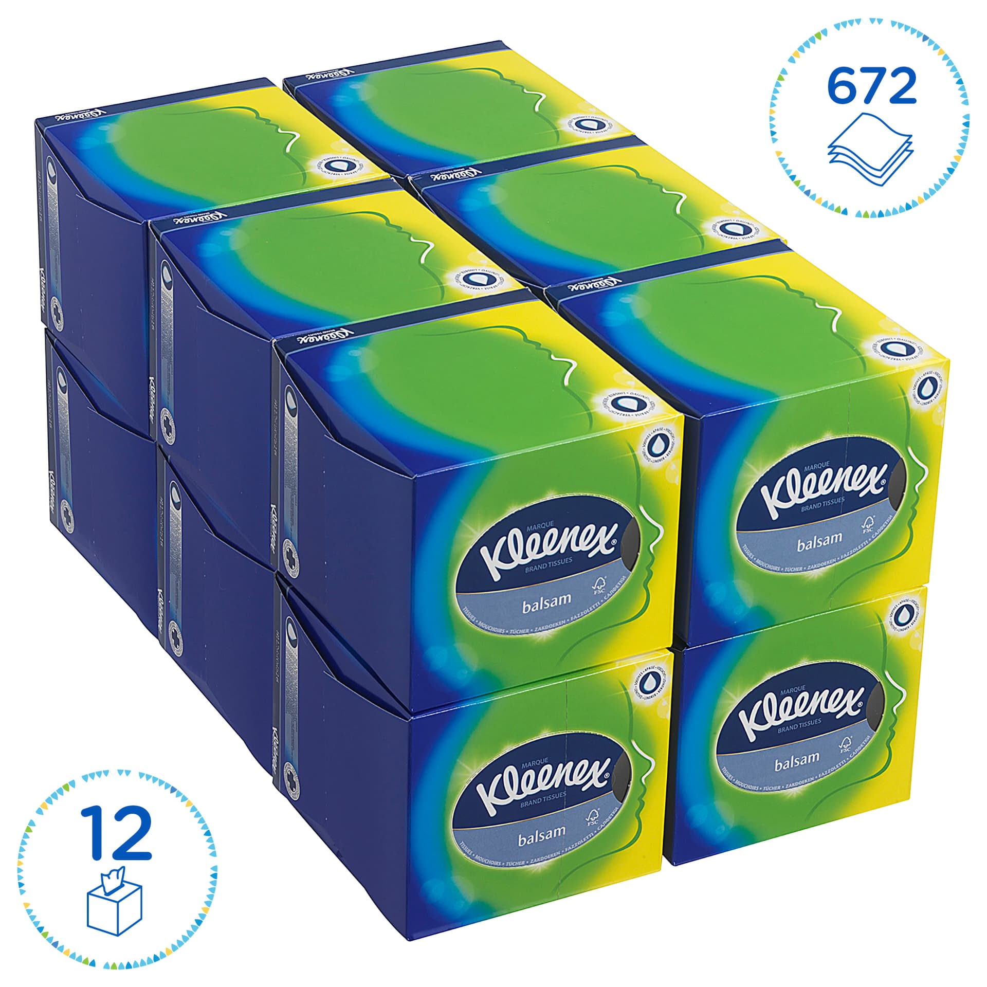 Facial tissues Kleenex kubus 3-laags 56 vel wit 8825 2