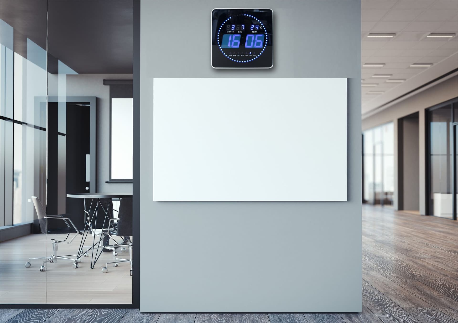 Wandklok Unilux Flo led 28cmx28cm 4