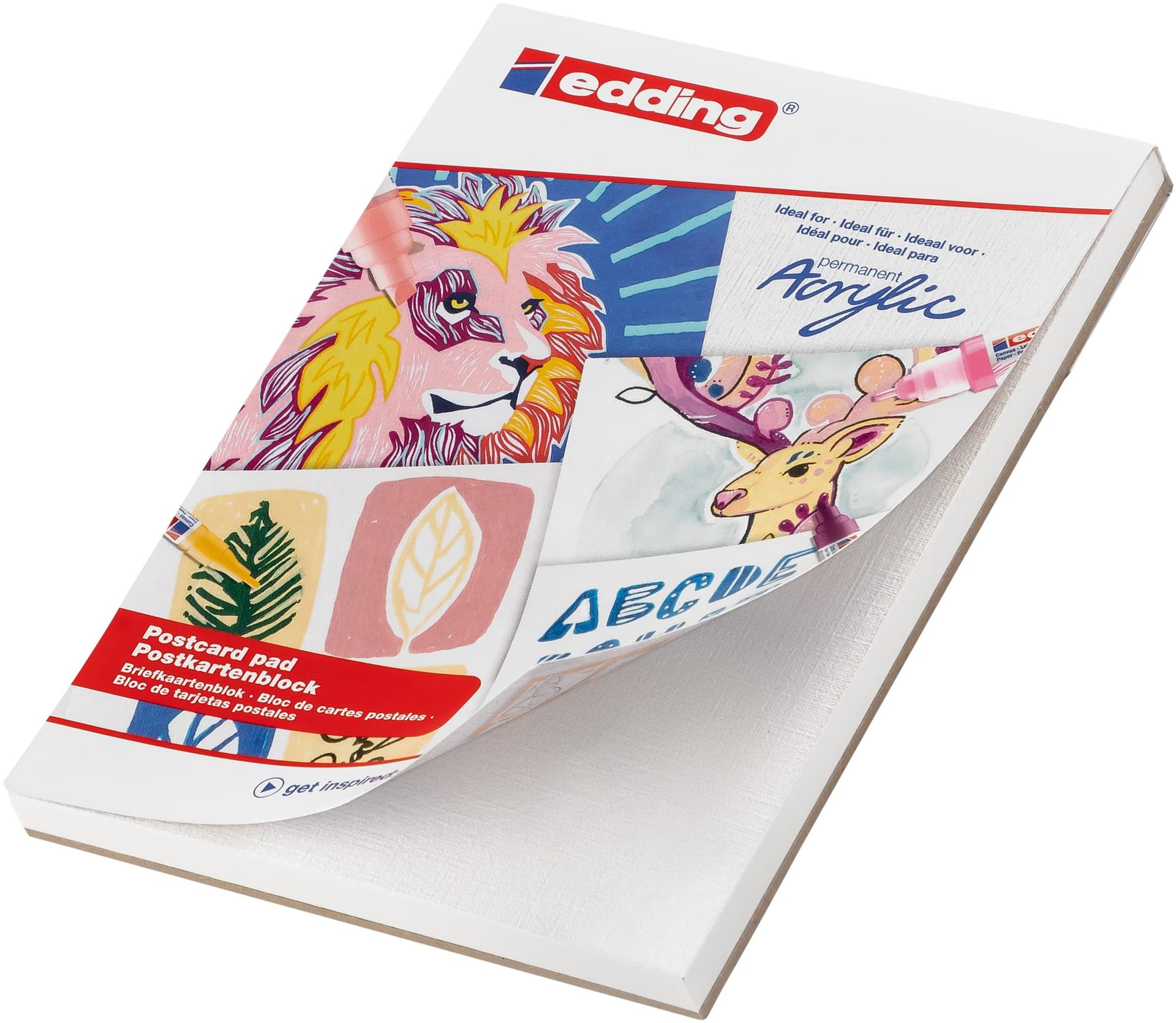 Olie-  en Acrylblok edding 30010 A6 20 vel 300 gram wit 2