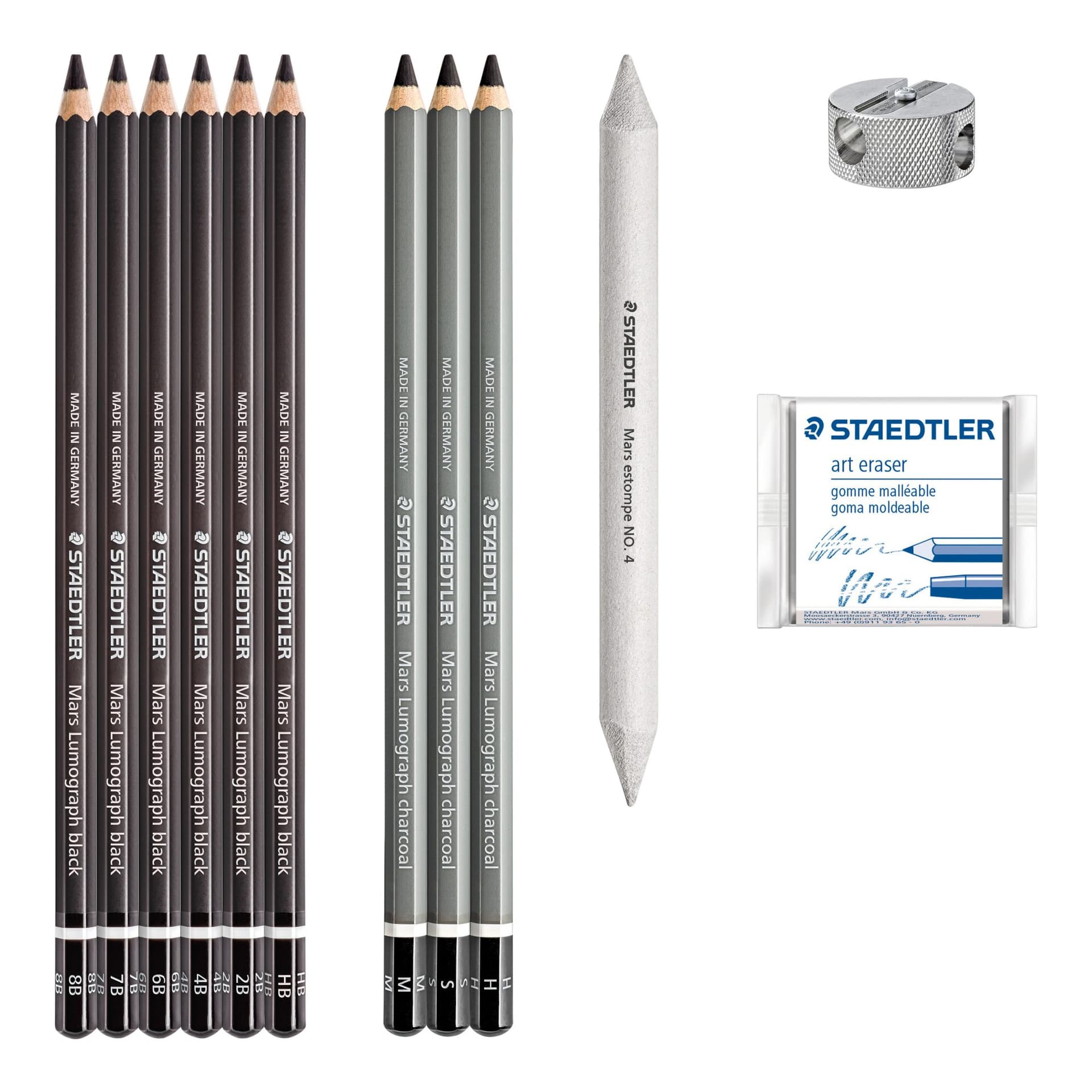 Houtskoolpotloodset Staedtler Design Journey 12-delig 2