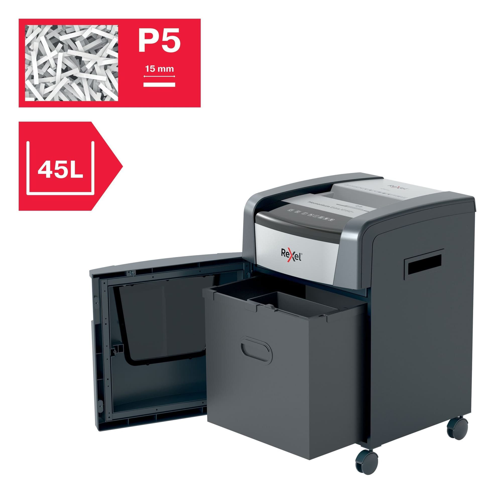 Papiervernietiger Rexel Momentum Extra XP512+ snippers 2x15mm 9