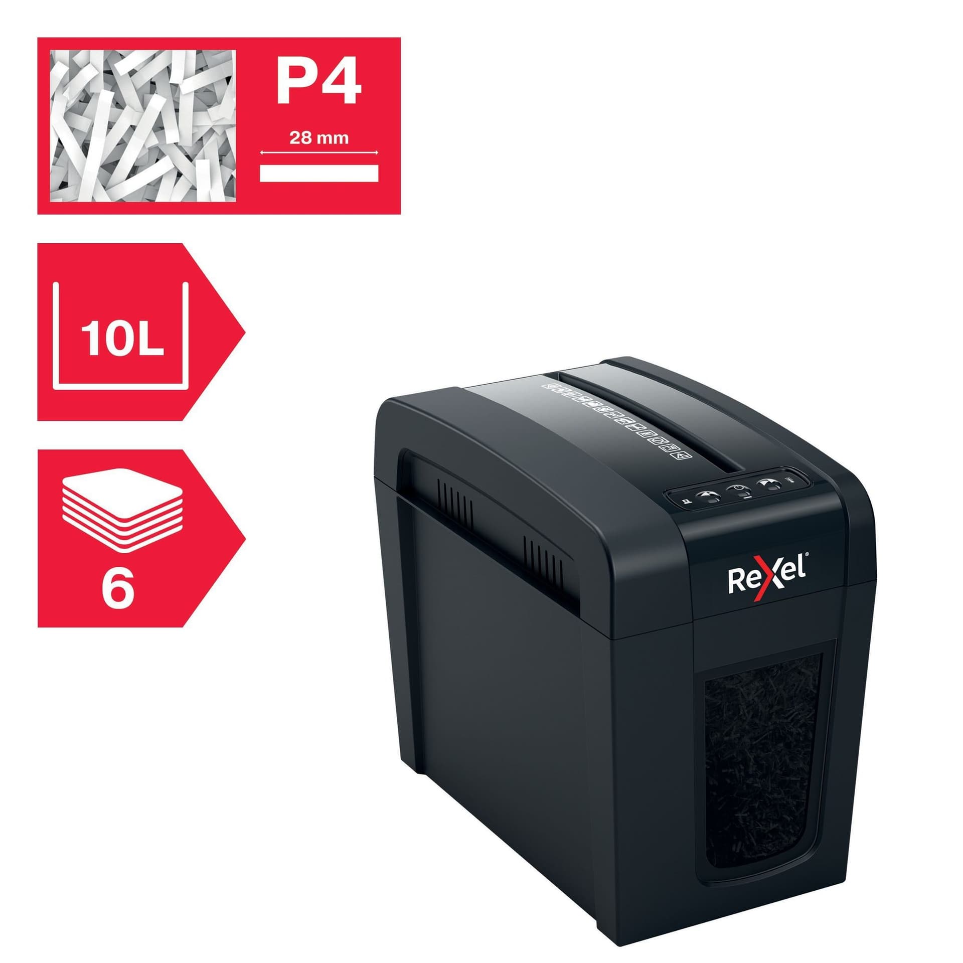 Papiervernietiger Rexel Secure X6-SL snippers 4x40mm 9