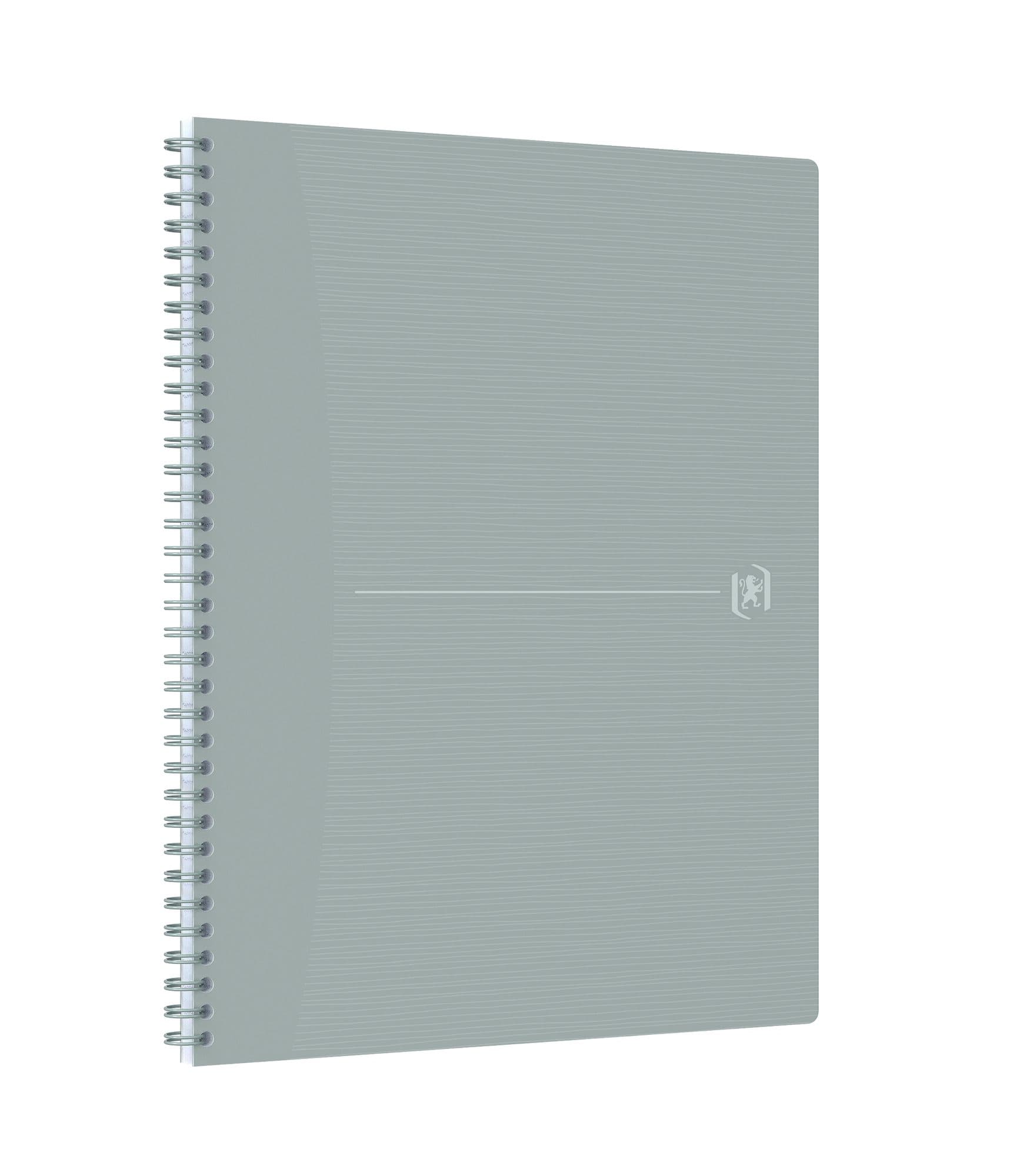 Spiraalblok Oxford Origin A4+ lijn 140 pagina's 80gr grijs 2
