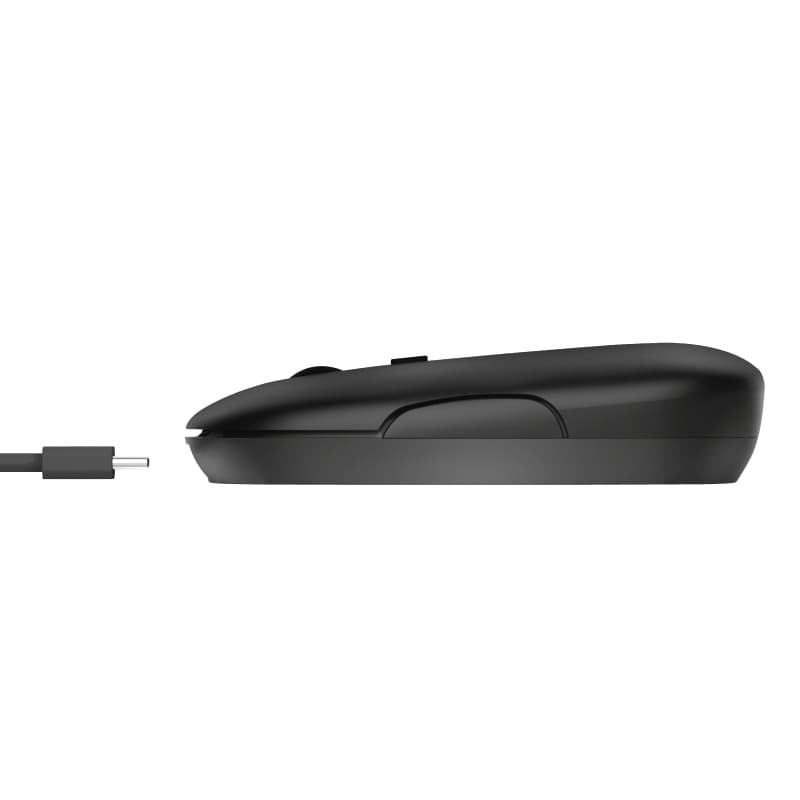 Muis Trust Puck Draadloos Oplaadbaar zwart 3