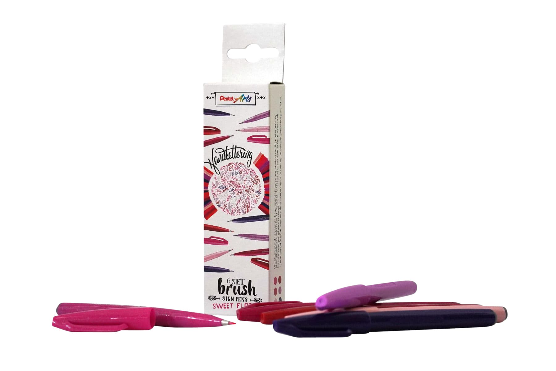 Brushpen Pentel Sign SES15C Sweet Flora assorti 6 stuks 3