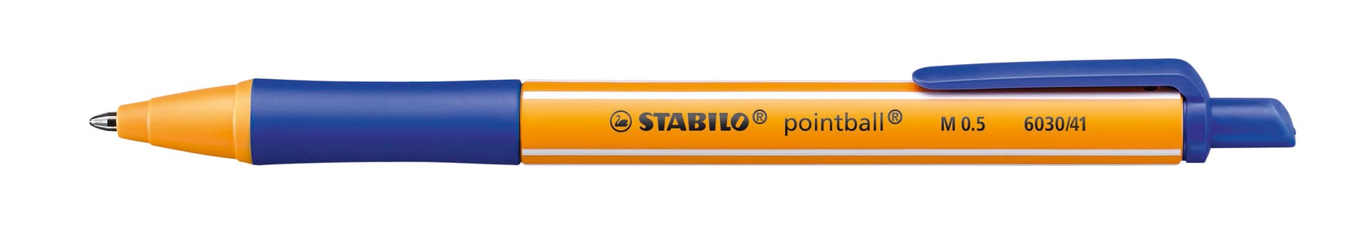 Balpen STABILO pointball 6030/41 medium blauw blister à 2 stuks 2