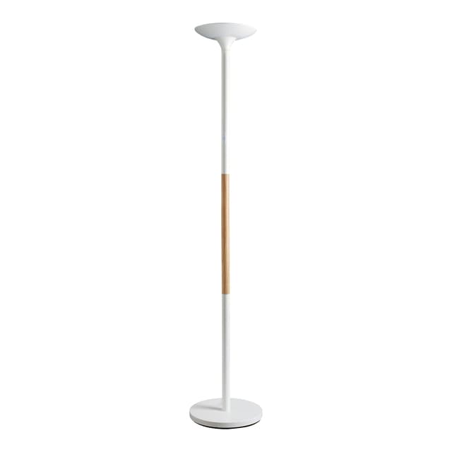 Vloerlamp Unilux Pryska led hout wit