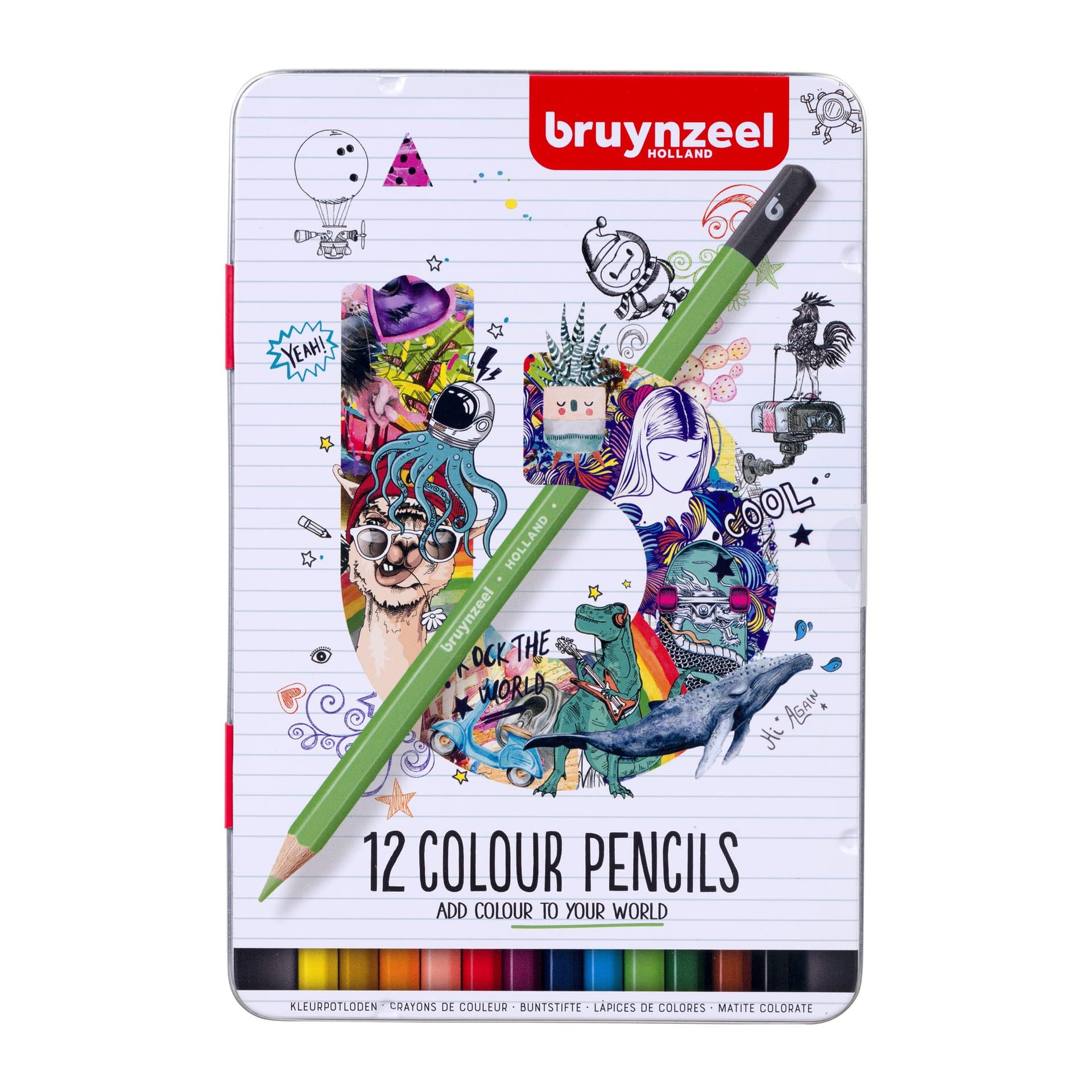 Kleurpotloden Bruynzeel assorti blik à 12 stuks