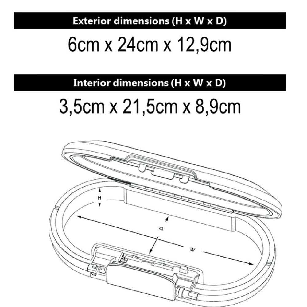 Draagbare kluis MasterLock Safe space met combinatieslot en kabel donkergrijs 4