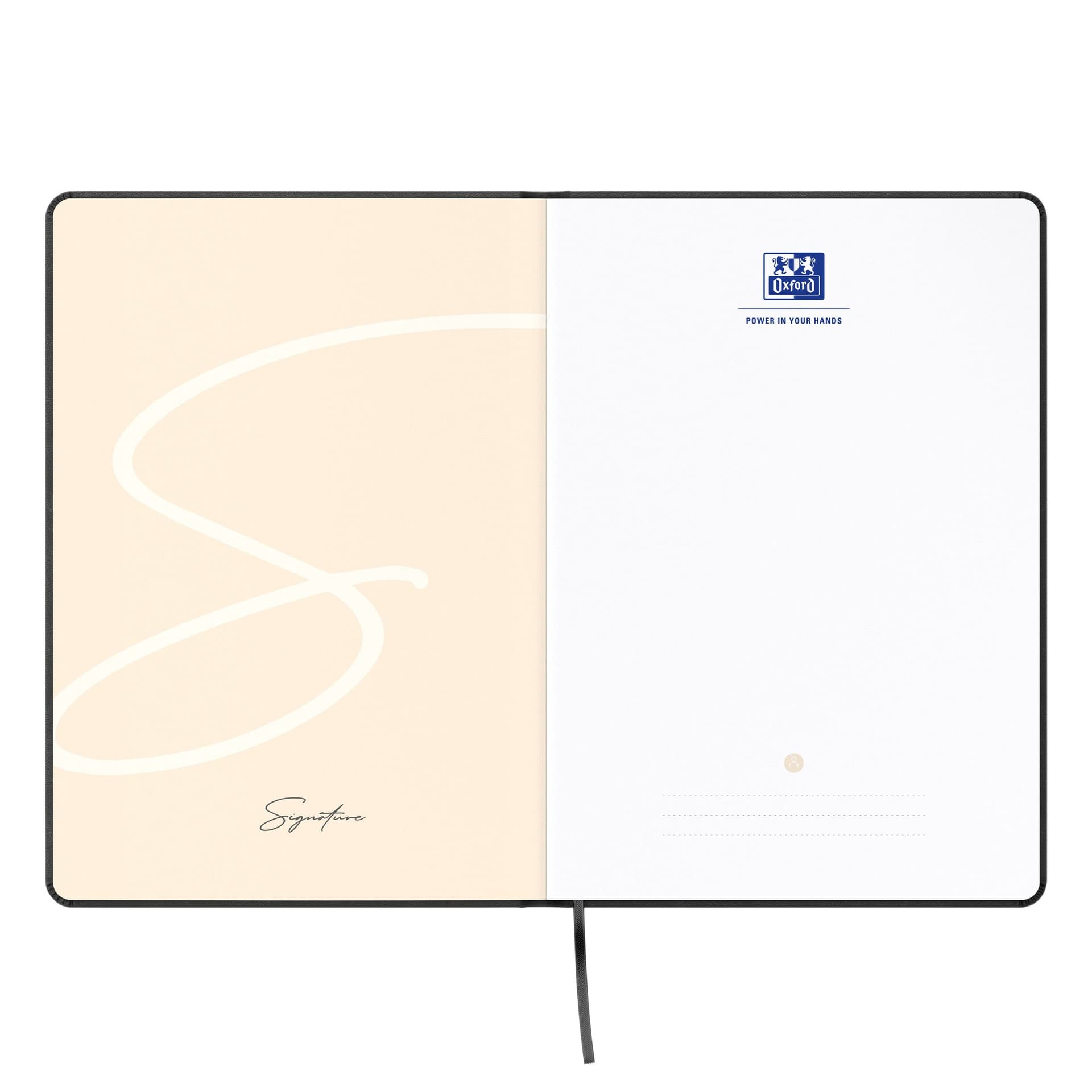 Notitieboek Oxford Signature A5 lijn 80vel zwart 3