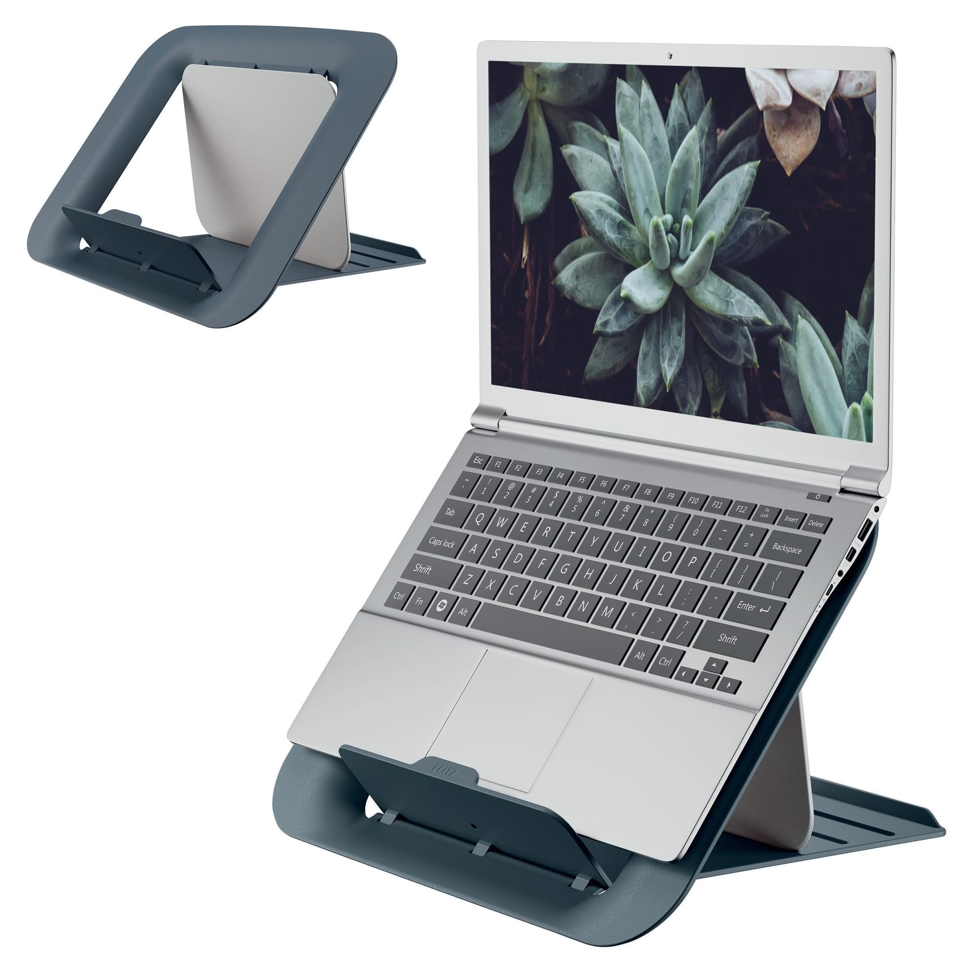 Laptopstandaard Leitz Ergo Cosy verstelbaar recyled grijs 2