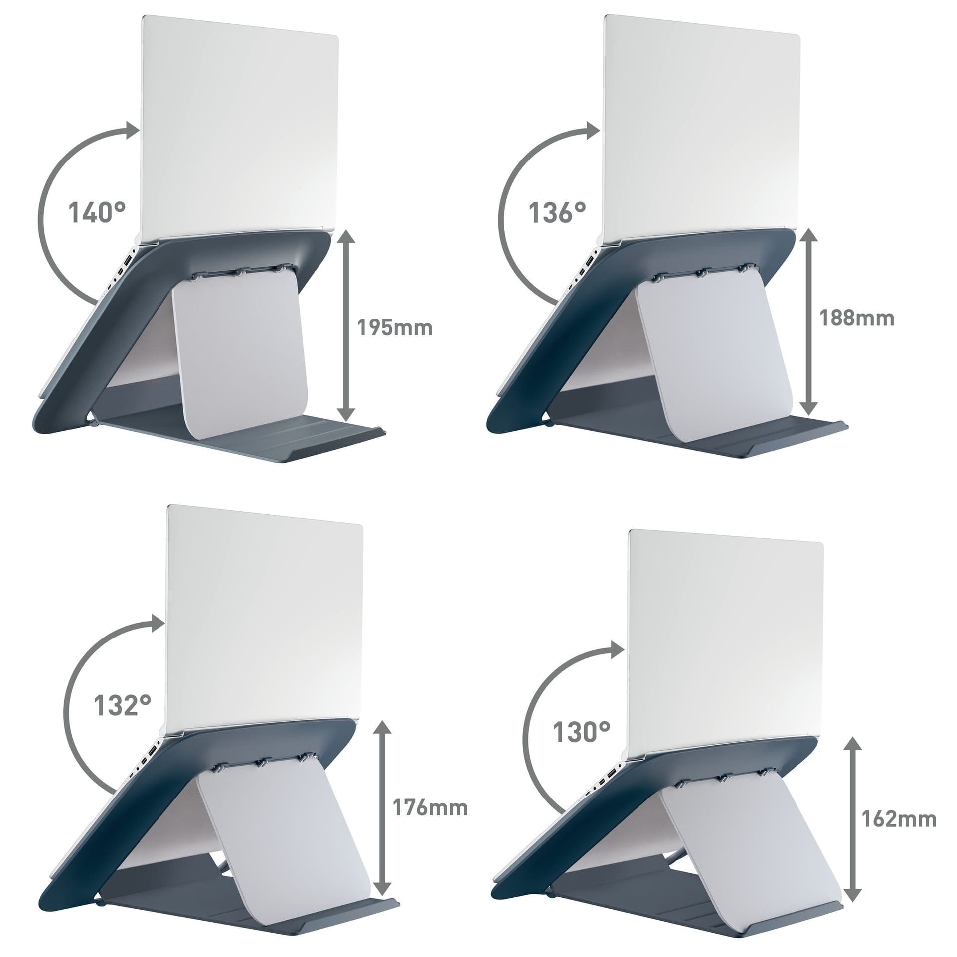 Laptopstandaard Leitz Ergo Cosy verstelbaar recyled grijs 5
