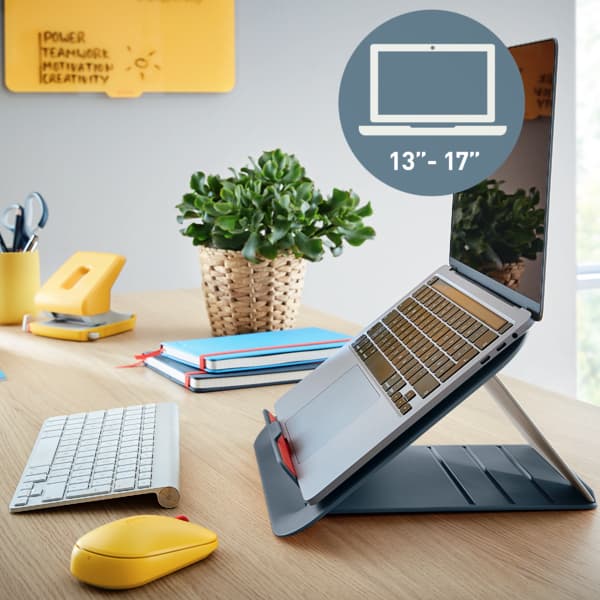 Laptopstandaard Leitz Ergo Cosy verstelbaar recyled grijs 7