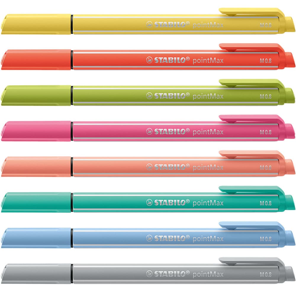 Viltstift STABILO pointMax 488/8 medium assorti pastel etui à 8 stuks 6