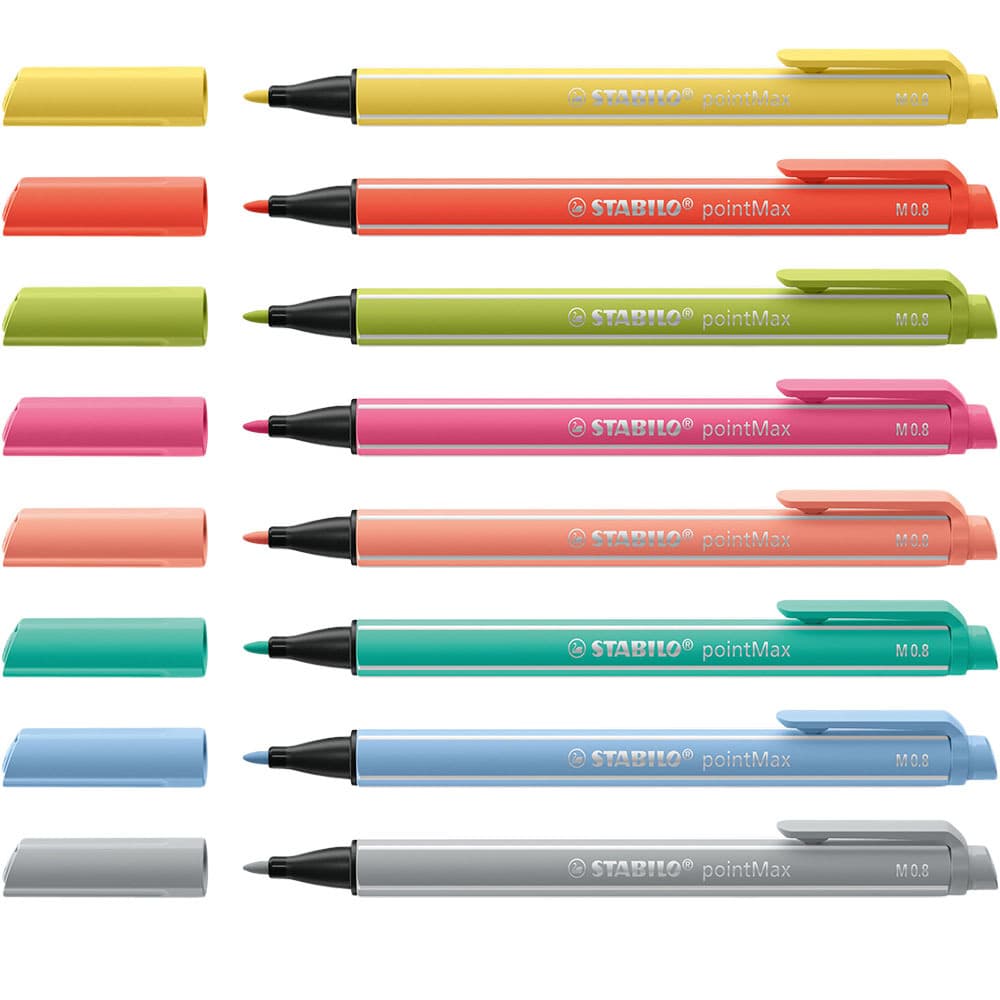 Viltstift STABILO pointMax 488/8 medium assorti pastel etui à 8 stuks 7