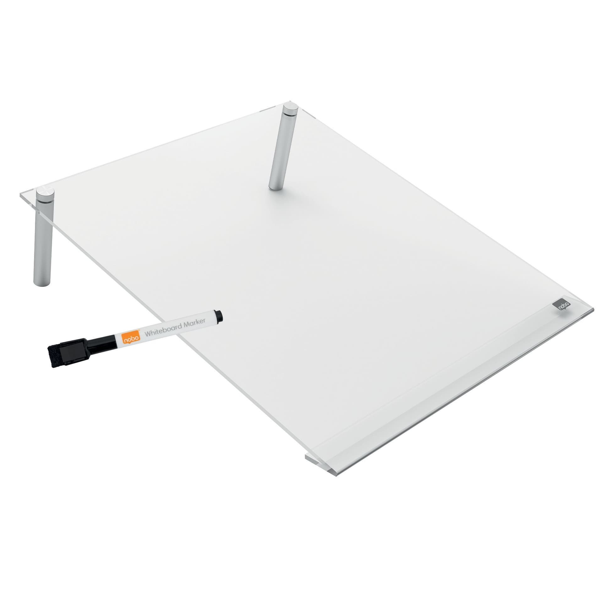 Notitiebord Nobo transparant acryl schuin A4 4