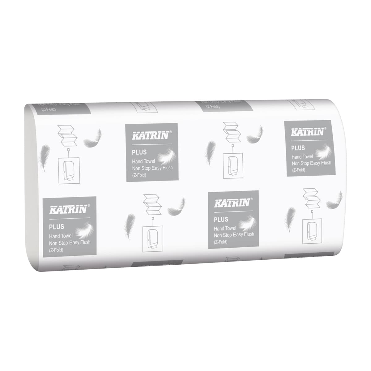 Handdoek Katrin Plus z-vouw 2-laags 203x240mm 15x160 vel wit 61624 2