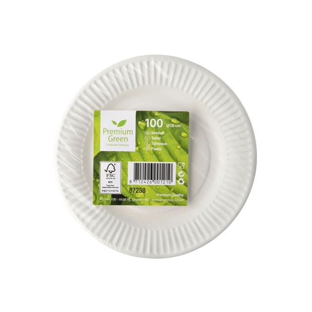 Bord IEZZY Ø180mm karton 100 stuks wit 3