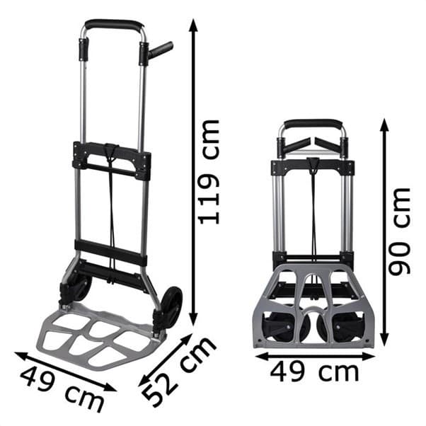 Steekwagen Pavo opvouwbaar aluminium 120kg 2