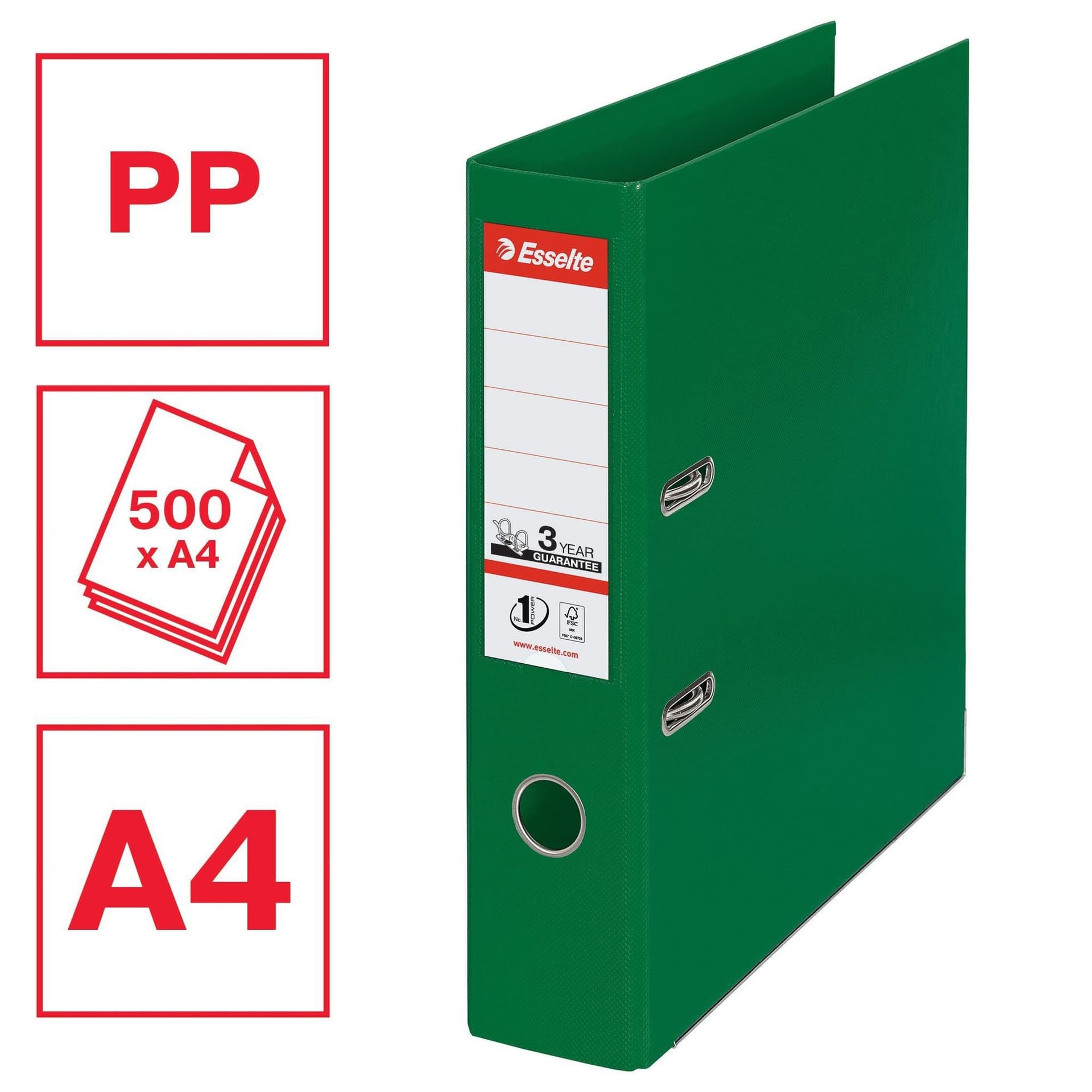 Ordner Esselte Vivida No.1 multipack 75mm A4 5 stuks groen 4