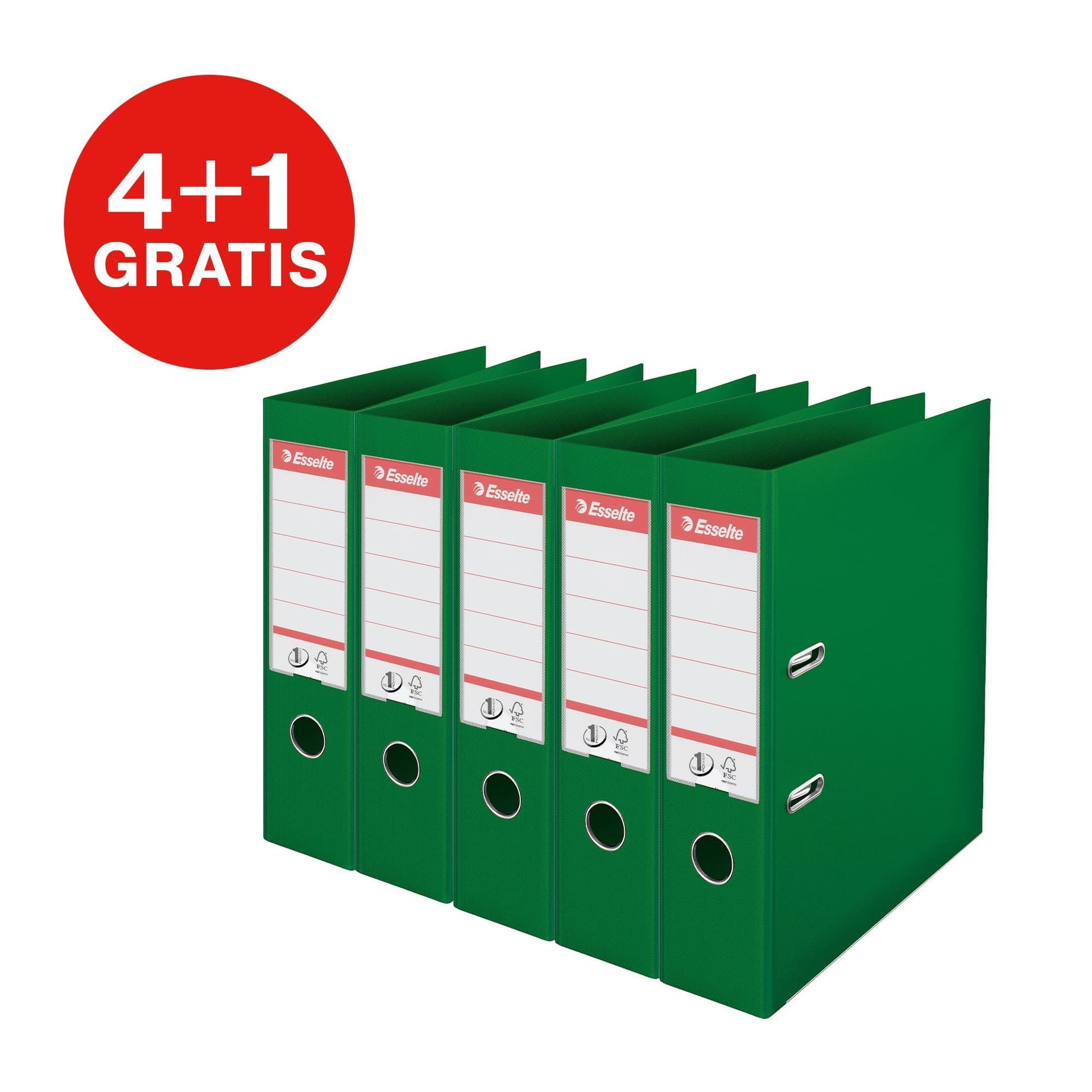 Ordner Esselte Vivida No.1 multipack 75mm A4 5 stuks groen 2