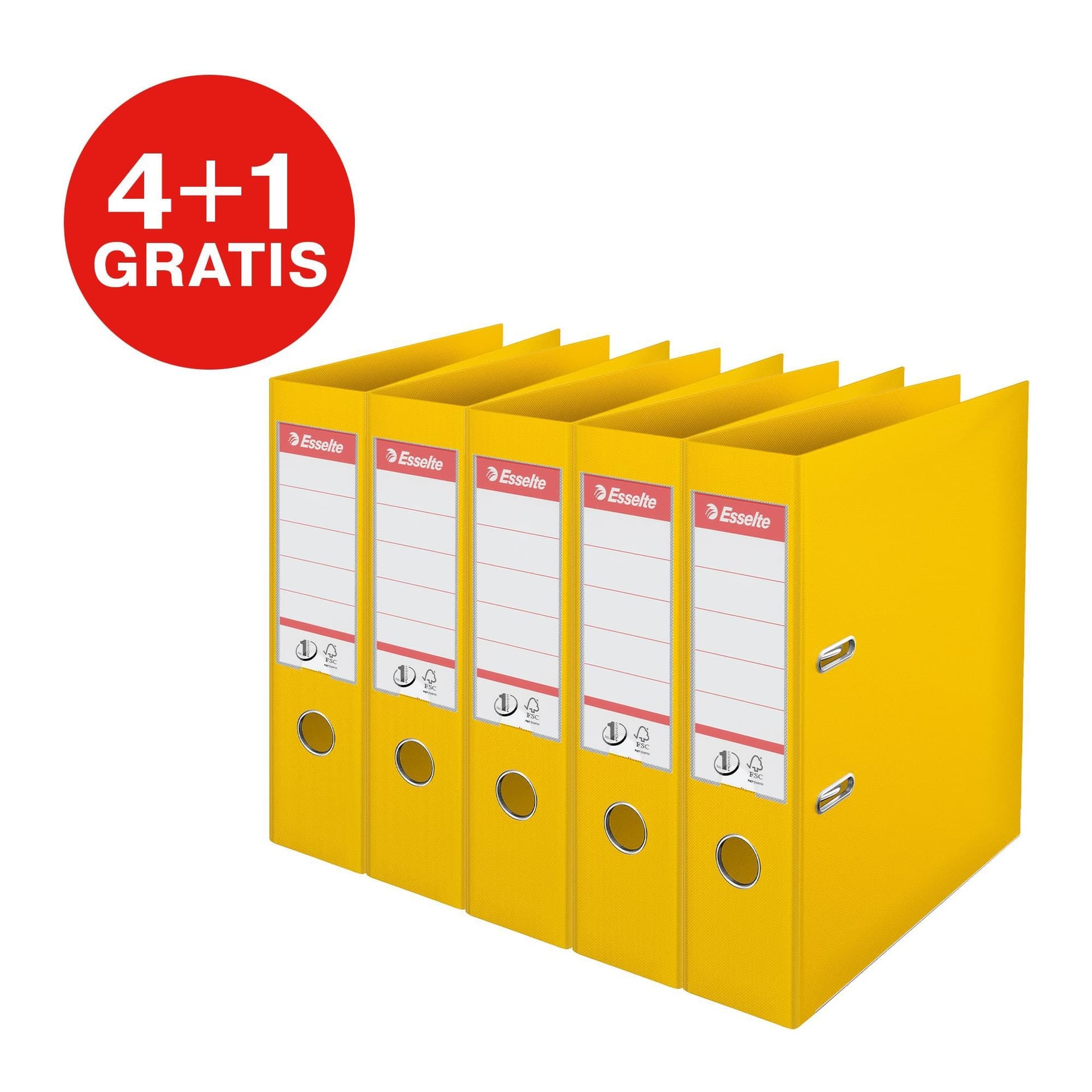 Ordner Esselte No 1 Power PP 75 mm geel 5 stuks 2