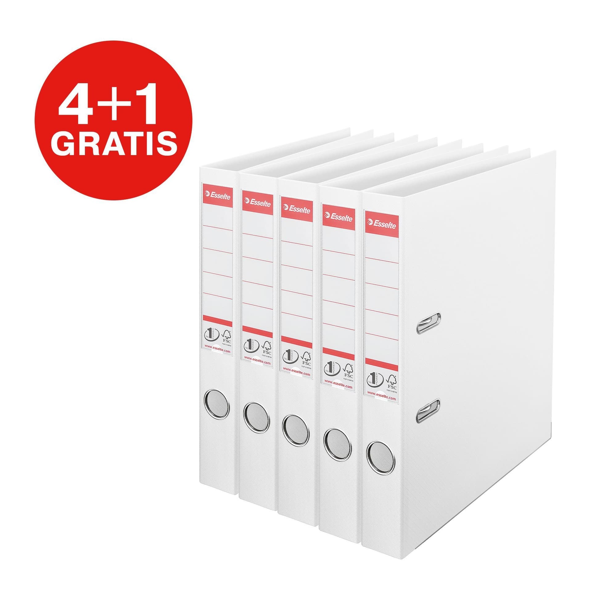 Ordner Esselte No 1 Power PP 50mm wit 5 stuks 2