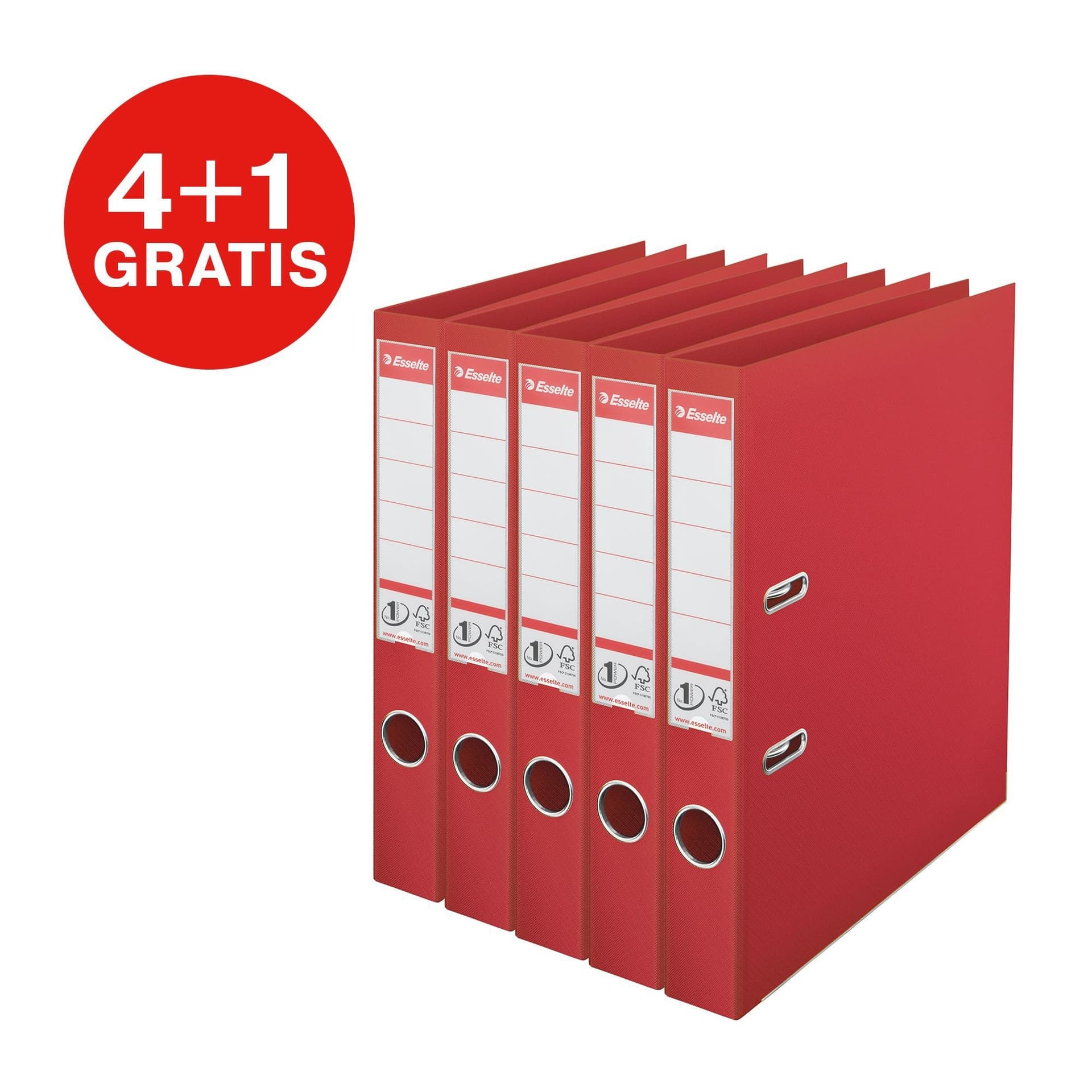 Ordner Esselte No 1 Power PP 50 mm rood 5 stuks 2
