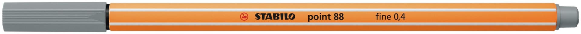 Fineliner STABILO point 88/95 fijn middelkoud grijs 2