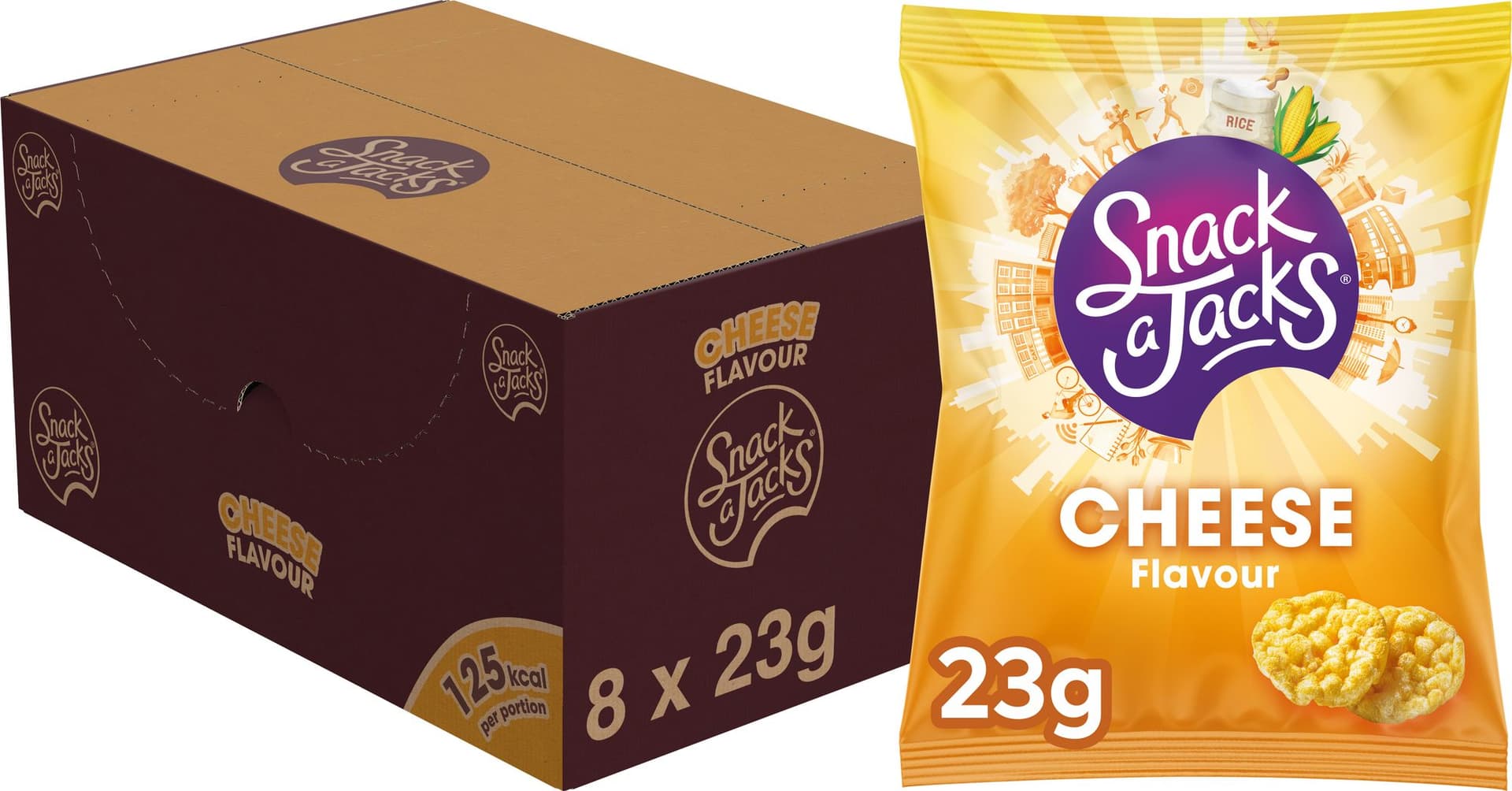 Mini rijstwafels Snack-a-Jacks cheese 2