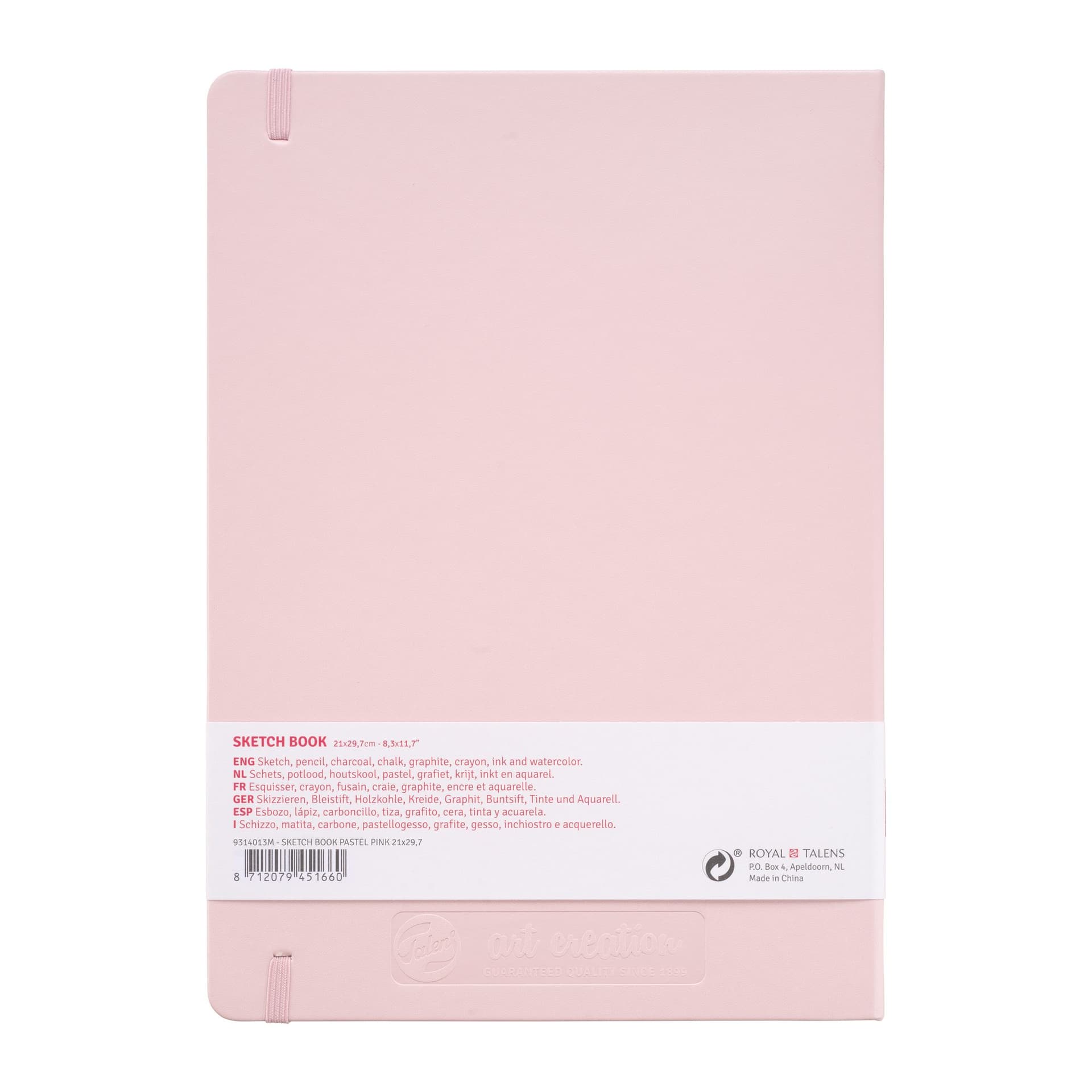 Schetsboek Talens Art Creation 80 witte vellen 140gr 210x300mm roze 2