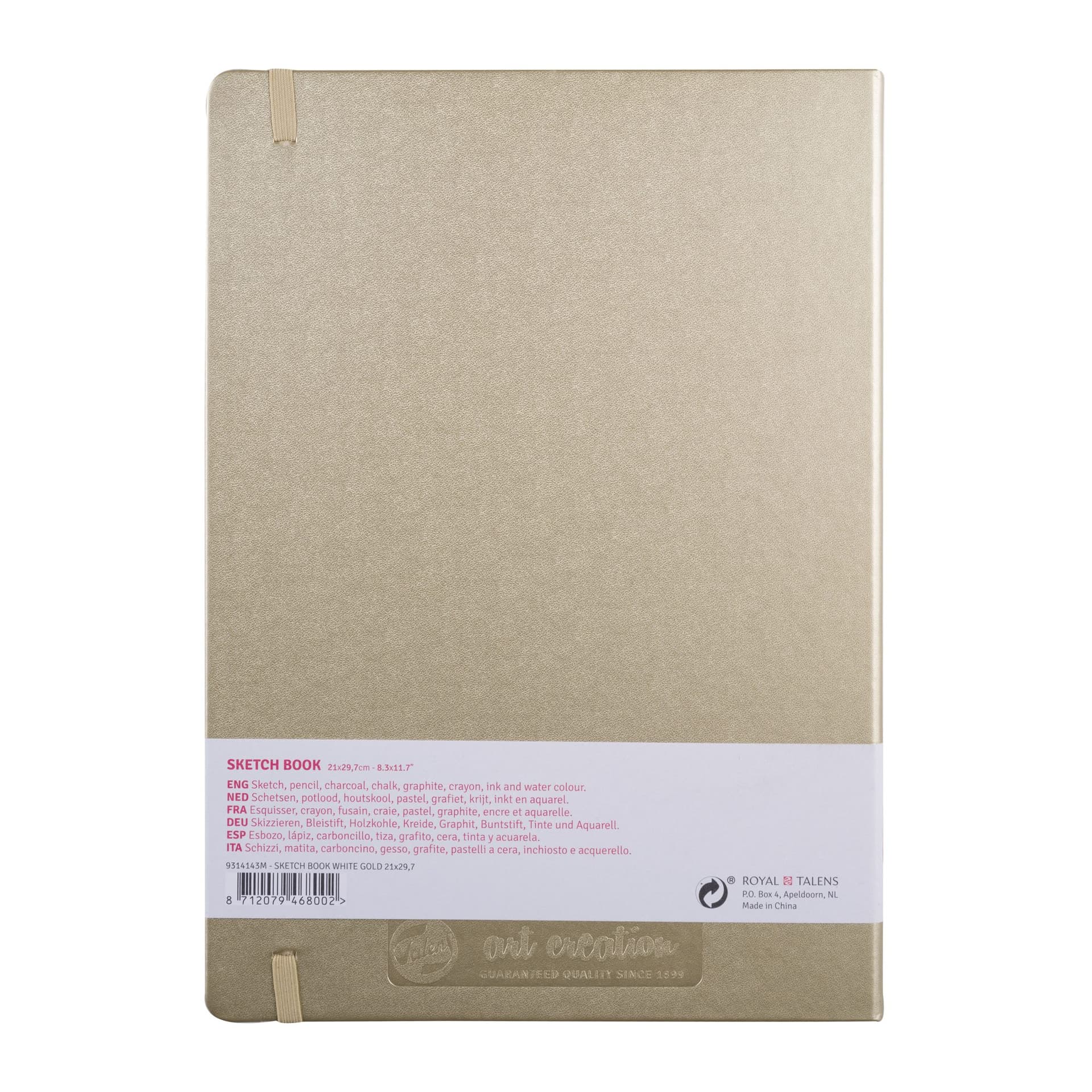 Schetsboek Talens Art Creation 80 witte vellen 140gr 210x300mm witgoud 2