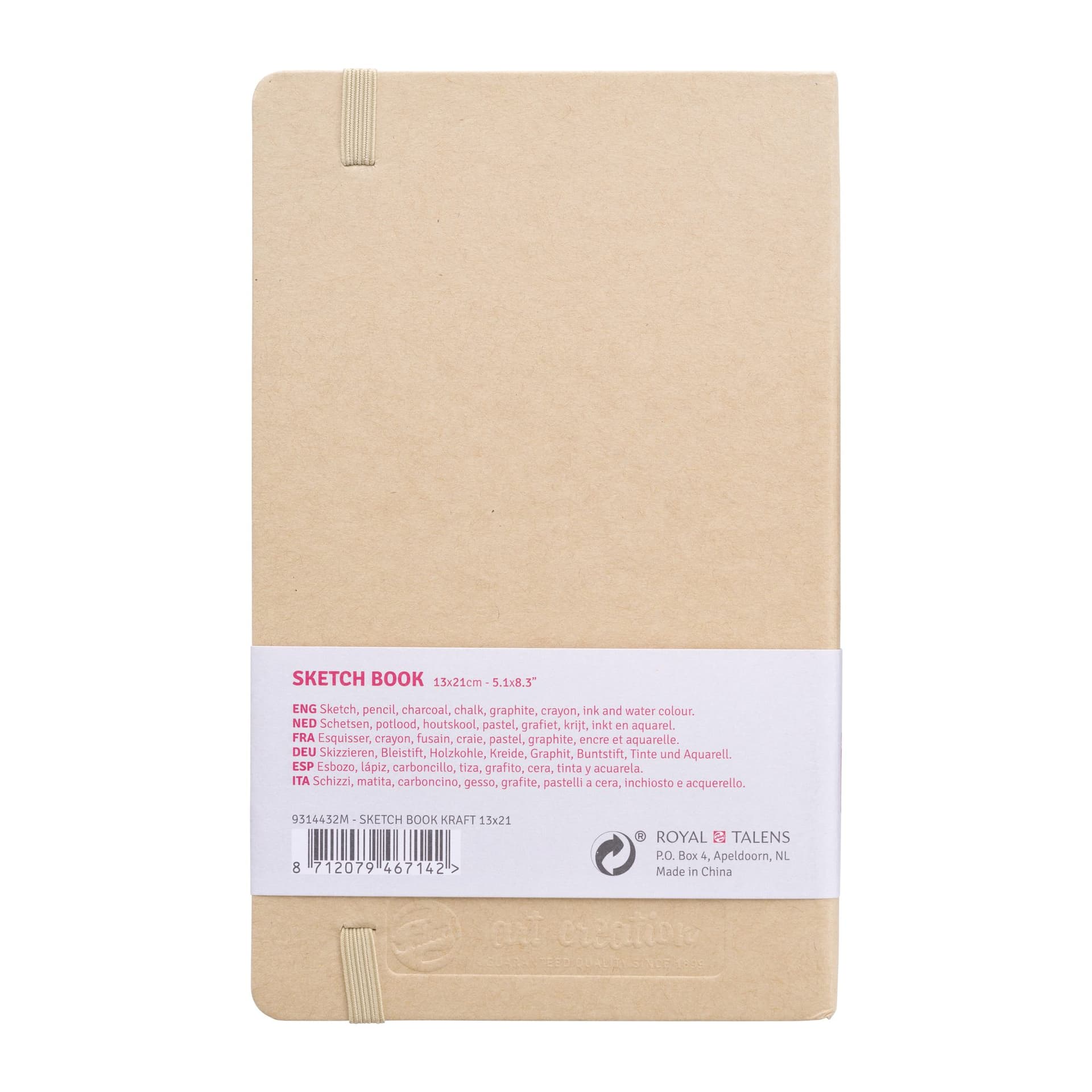 Schetsboek Talens Art Creation 80 witte vellen 140gr 130x210mm kraft 2