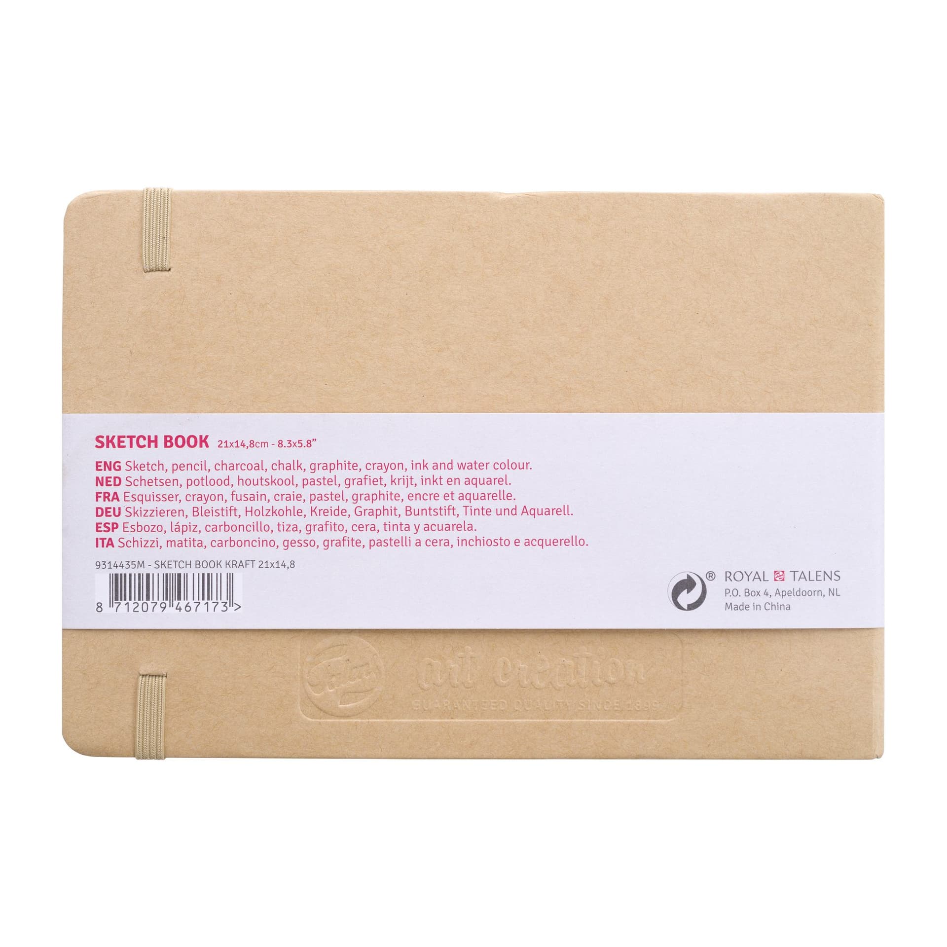 Schetsboek Talens Art Creation 80 witte vellen 140gr 210x150mm kraft 2