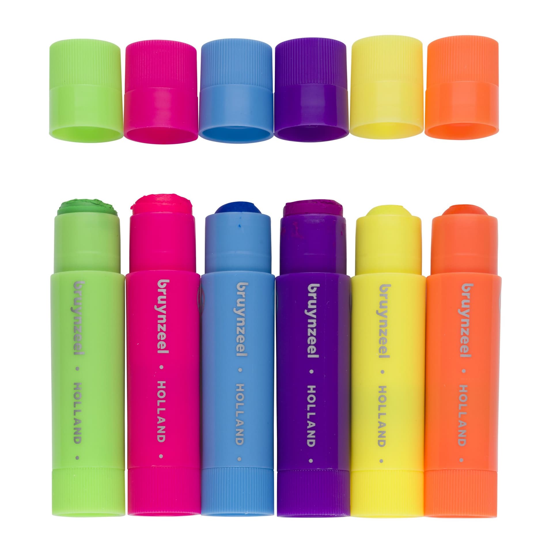 Verfstift Bruynzeel Kids assorti neon 6 stuks 2