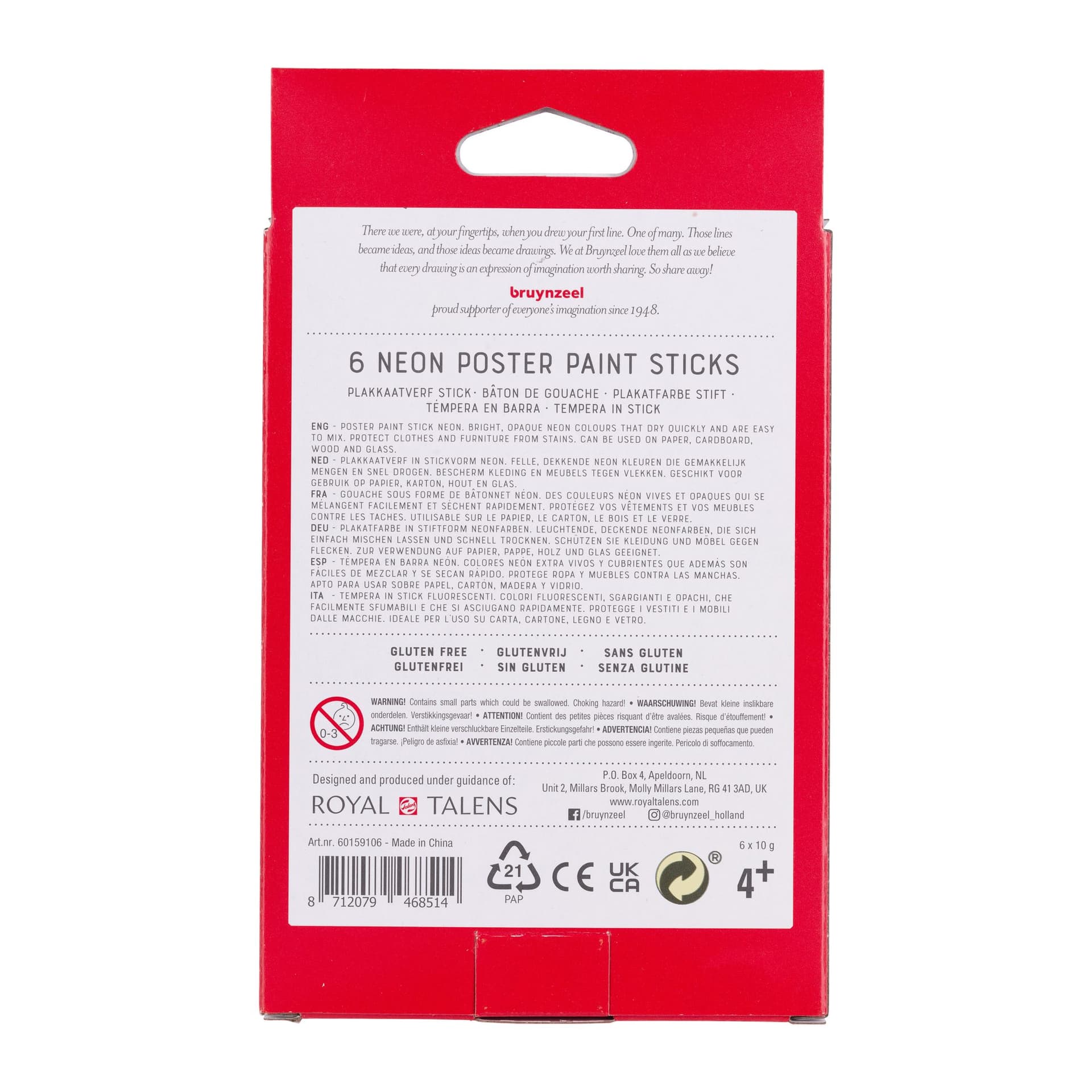 Verfstift Bruynzeel Kids assorti neon 6 stuks 3