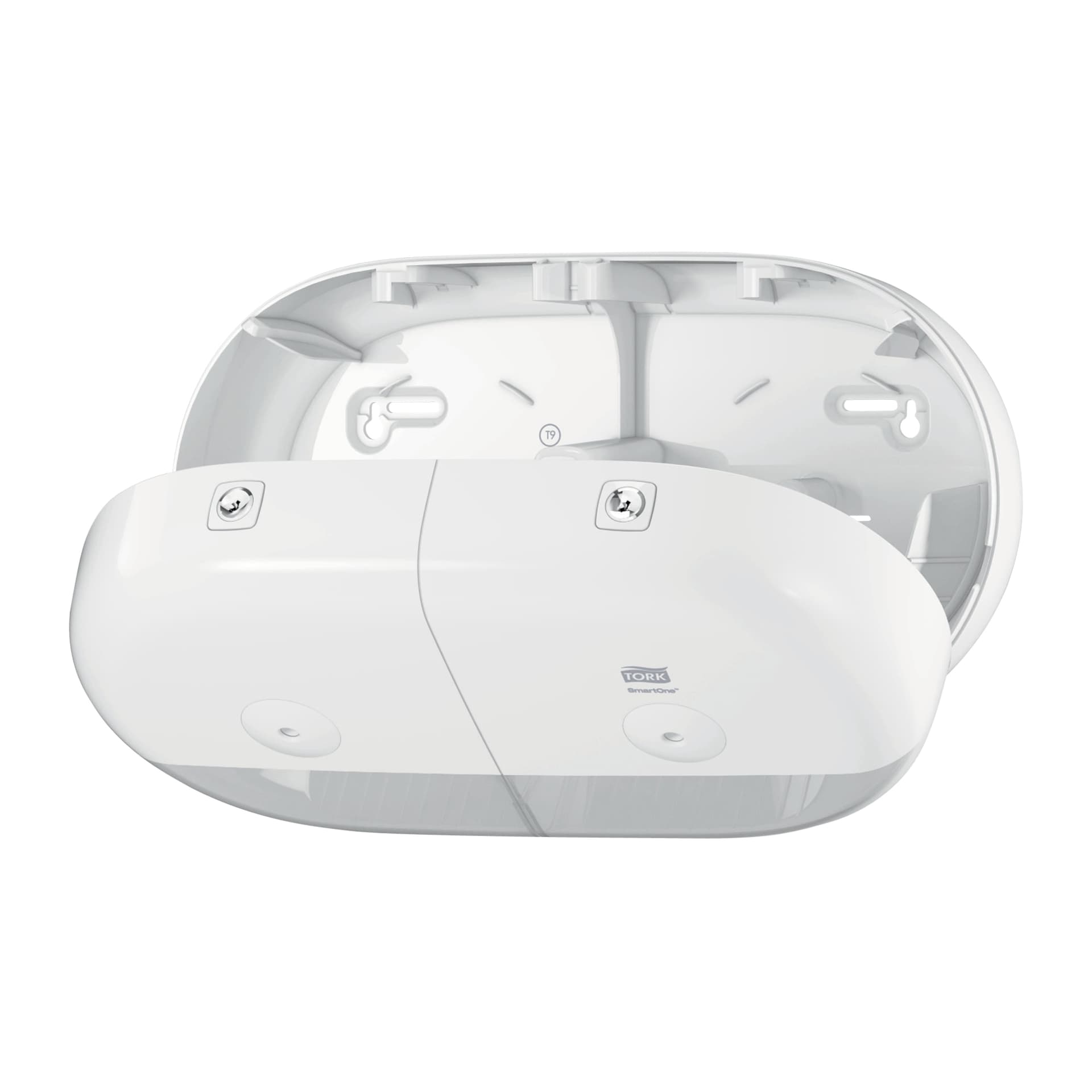 Toiletpapierdispenser Tork T9 Elevation SmartOne klein duo wit 682000 2
