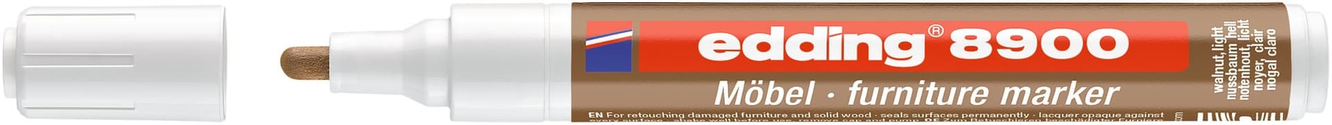 Viltstift edding 8900 meubel rond 1.5-2mm licht notenhout blister 1st 2