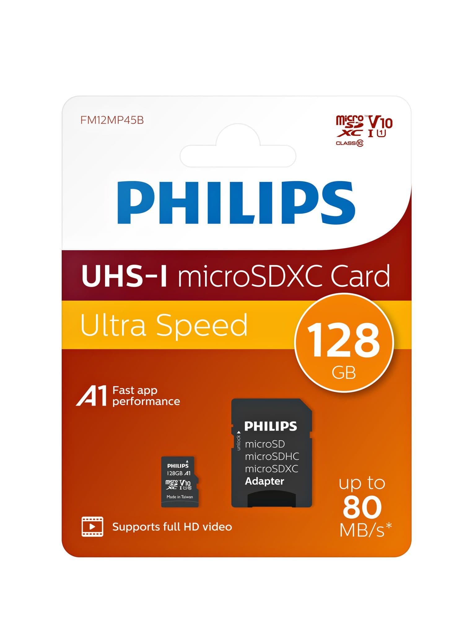 Geheugenkaart Philips micro SDXC Class 10 UHS-I U1 128GB 2