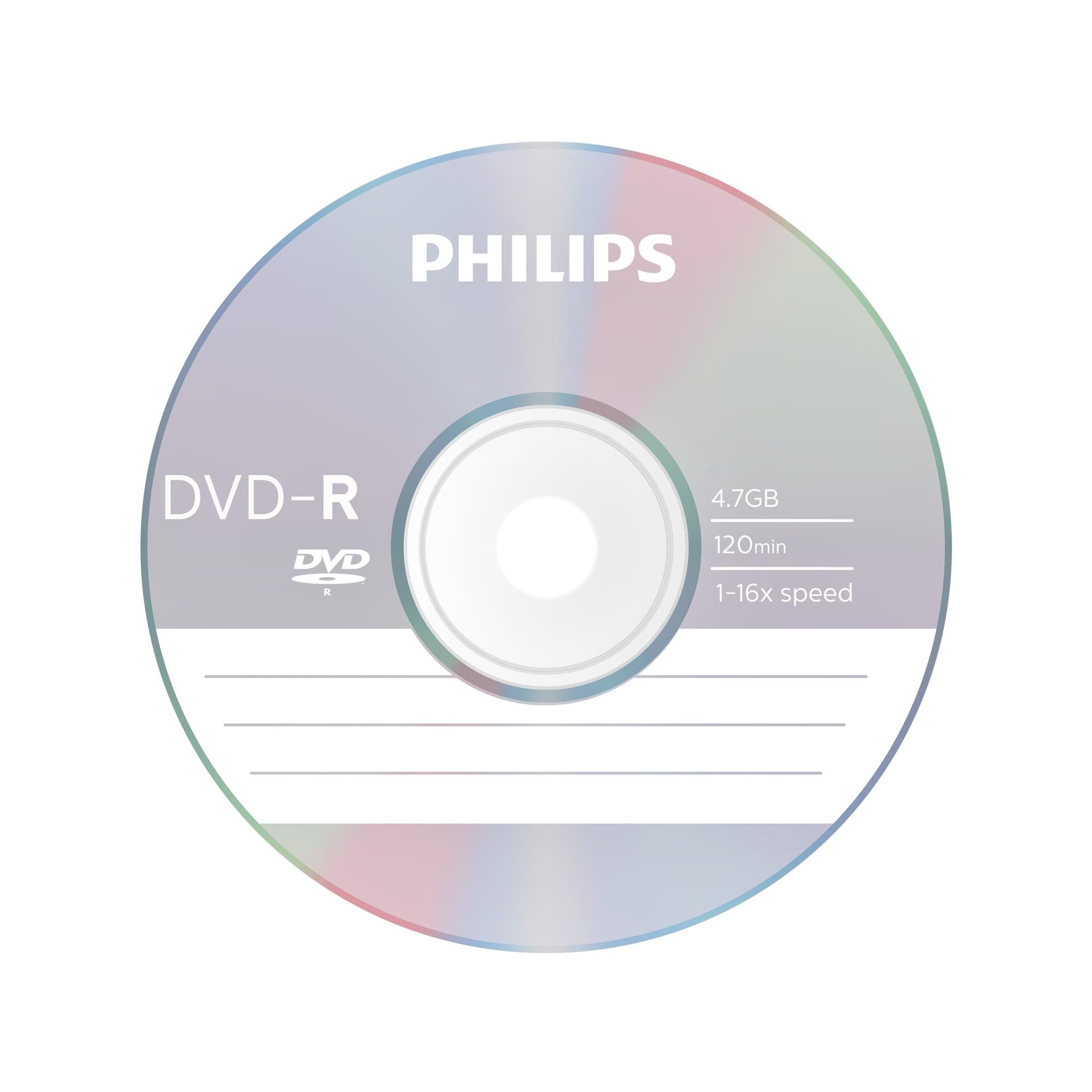 DVD-R Philips 4.7GB 16x SP 25 stuks 2