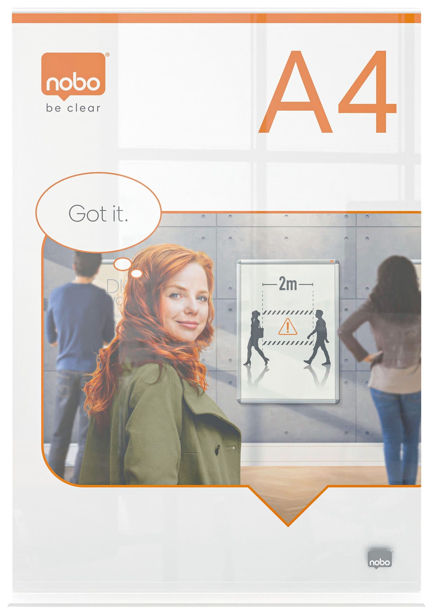 Infobord Nobo Premium Plus A4 acryl vrijstaand 2