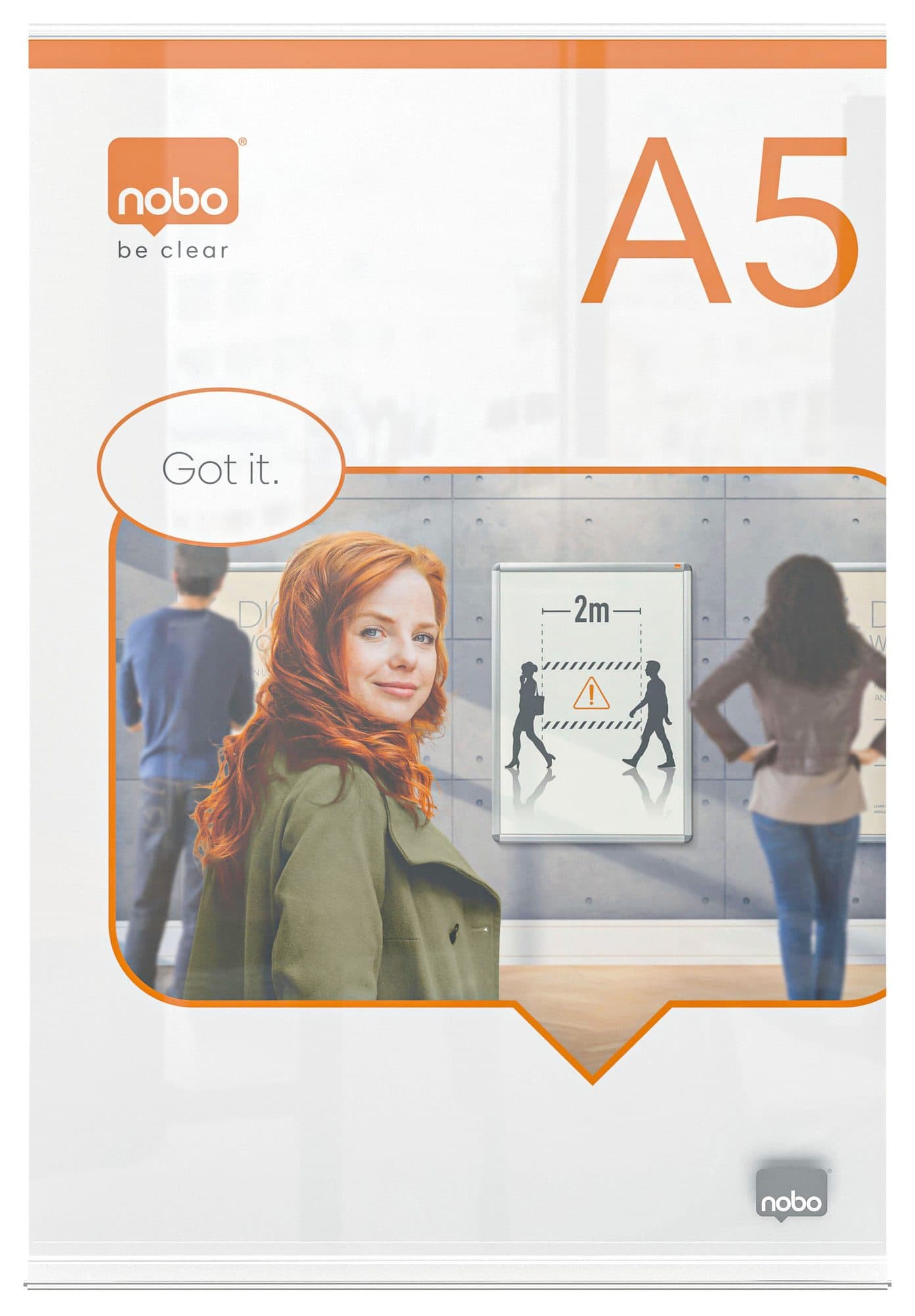 Infobord Nobo Premium Plus A5 acryl vrijstaand 2