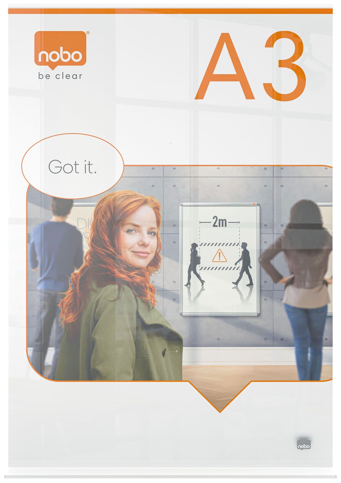 Infobord Nobo Premium Plus A3 acryl vrijstaand 2