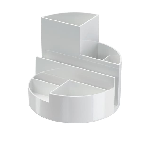 Pennenkoker MAULroundbox Blauwe Engel recycled 6 vaks wit