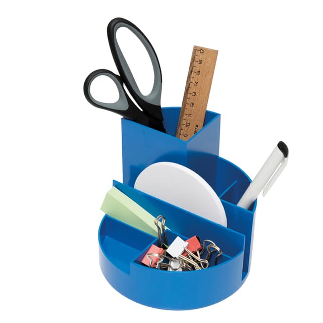 Pennenkoker MAUL roundbox Blauwe Engel recycled 6 vaks blauw 3