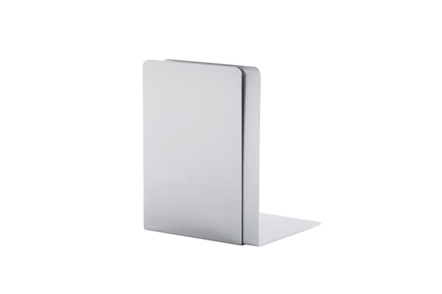 Boekensteun MAUL aluminium 12x12x17.5cm set 2 zilver 2